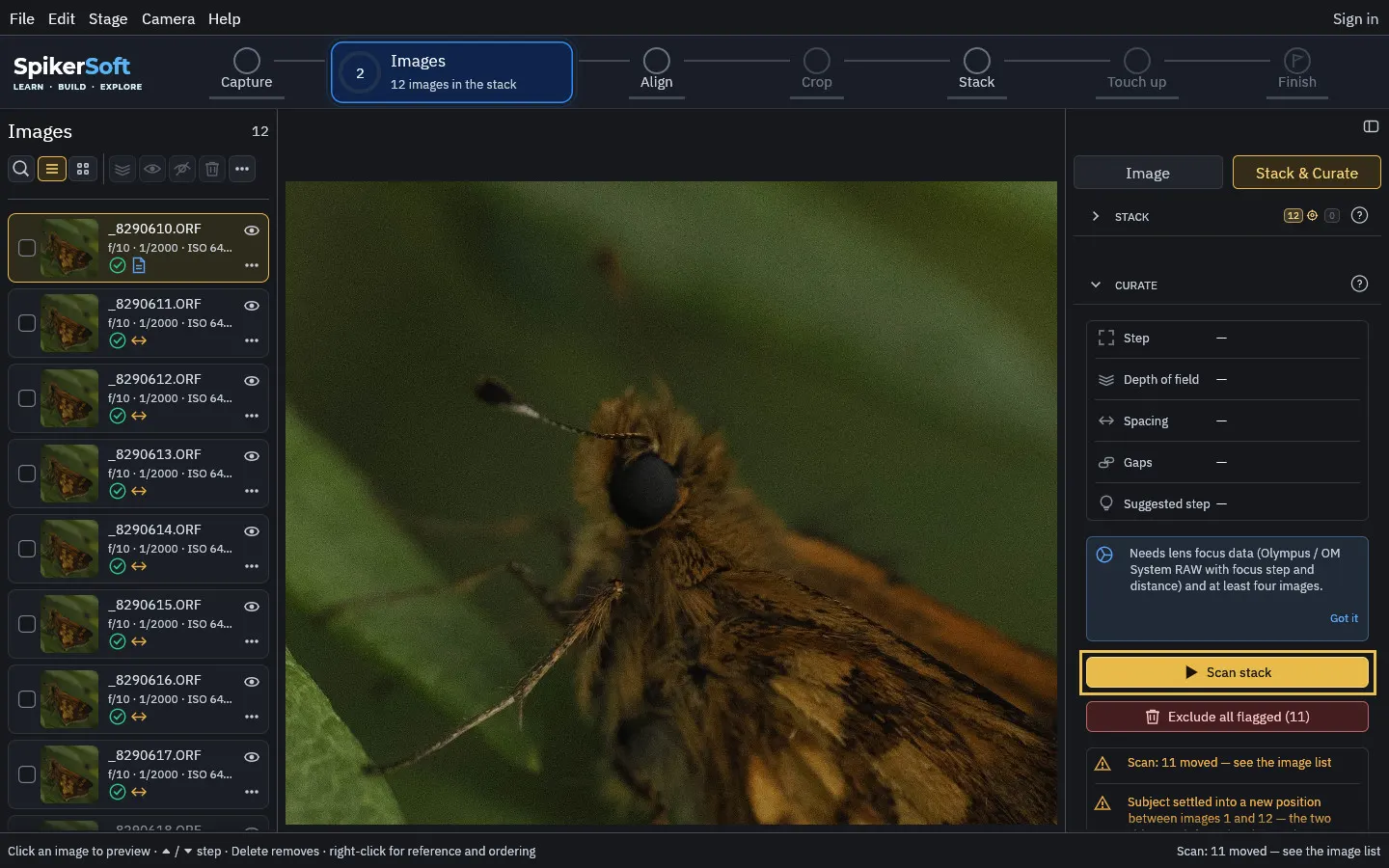 Curate: the coverage facts, the scan, and what it found.